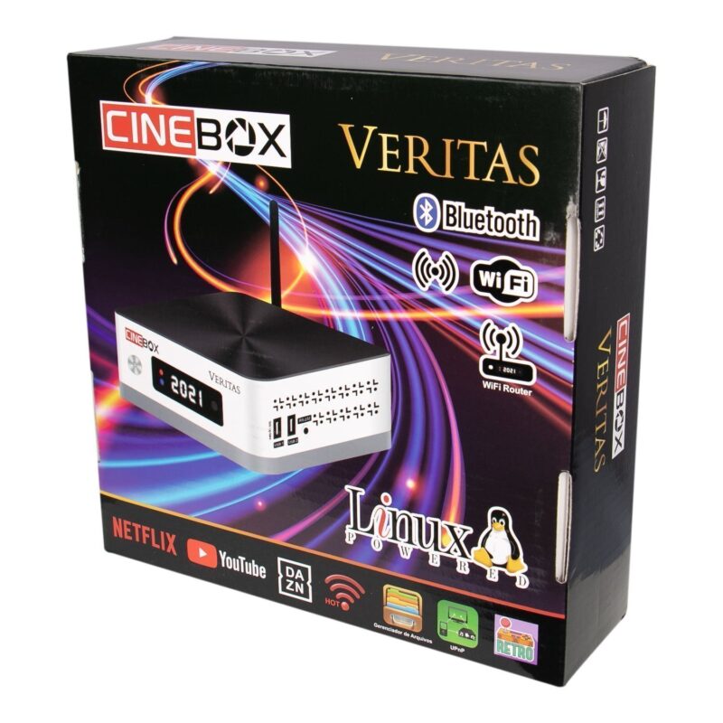 Receptor Cinebox Veritas Hd Wi-Fi Cor Branco e Preto - Imagem 4